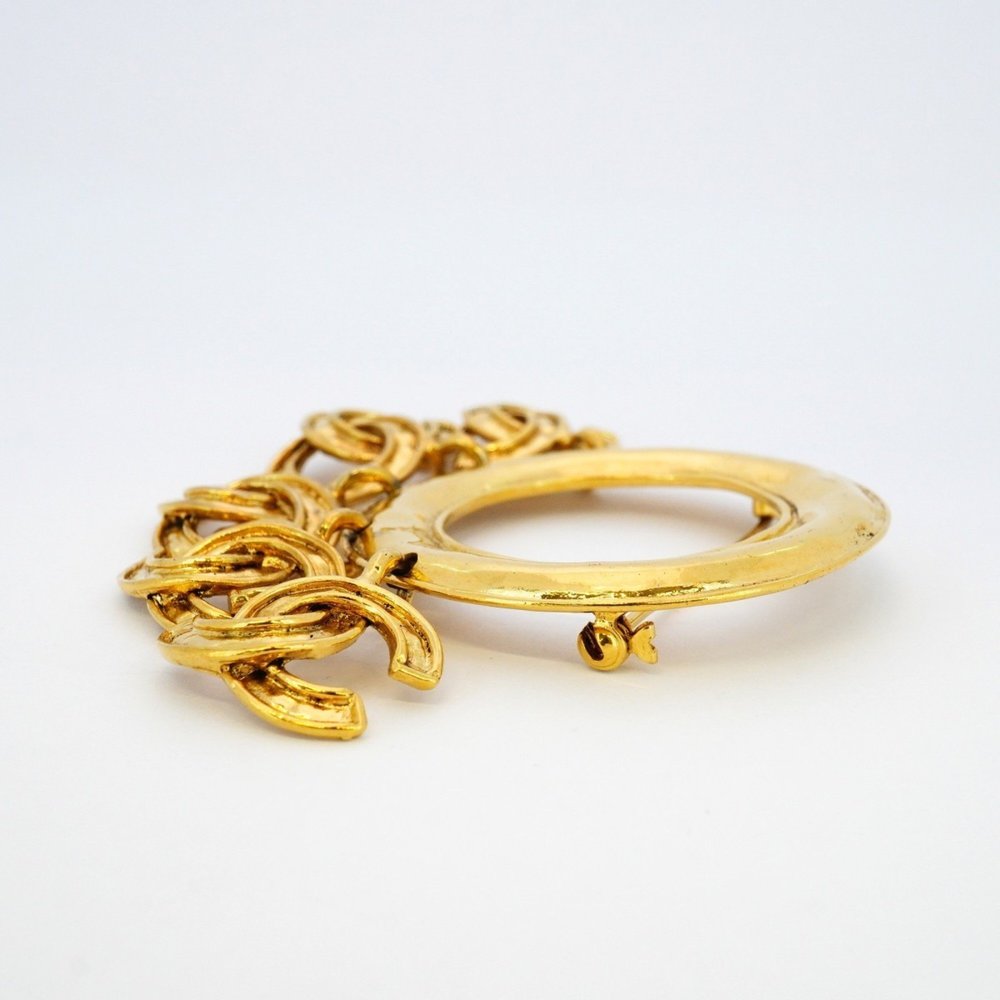 Chanel Coco Mark Brooch, GP Plated, Gold, Women's - Picture 3 of 7